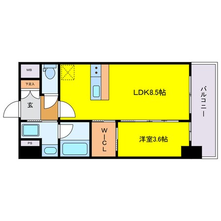 リヴェント福島の物件間取画像